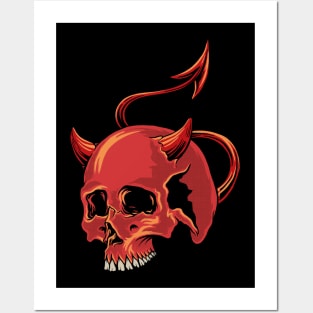 Red Skulls Posters and Art